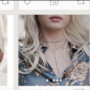 Nine Lives Choker Necklace Silver Thin Lariat